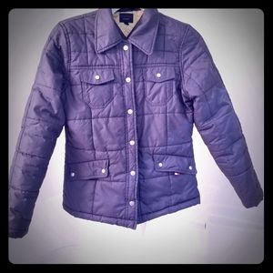 (S) Tommy Jeans Vintage Quilted Puffer Coat Seasonal Insulated 100% Nylon